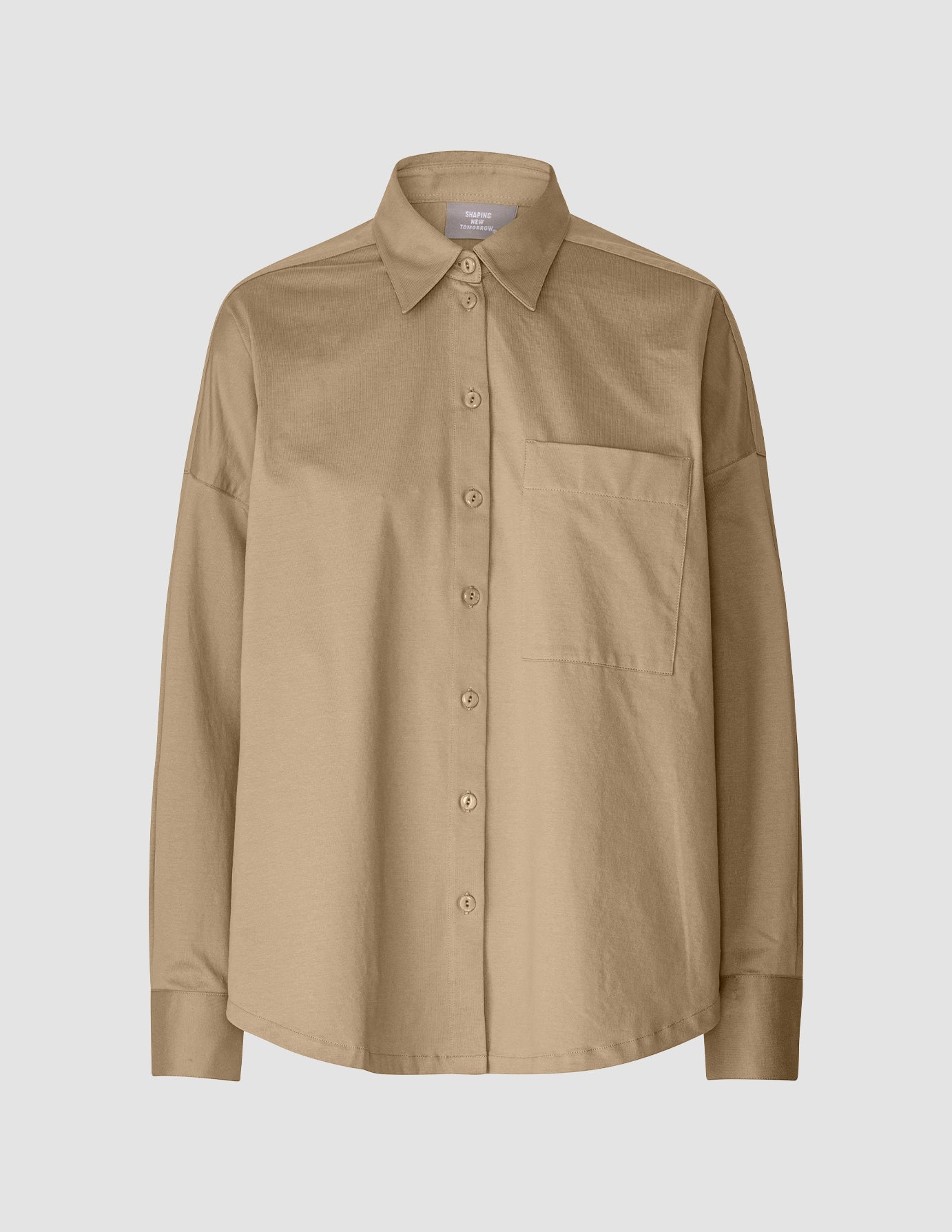 Oversized Long Sleeve Shirt Latte